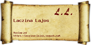 Laczina Lajos névjegykártya